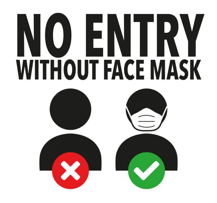 No Entry without Face mask - Sticker Warning Signs | eBay